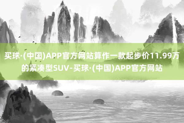 买球·(中国)APP官方网站算作一款起步价11.99万的紧凑型SUV-买球·(中国)APP官方网站