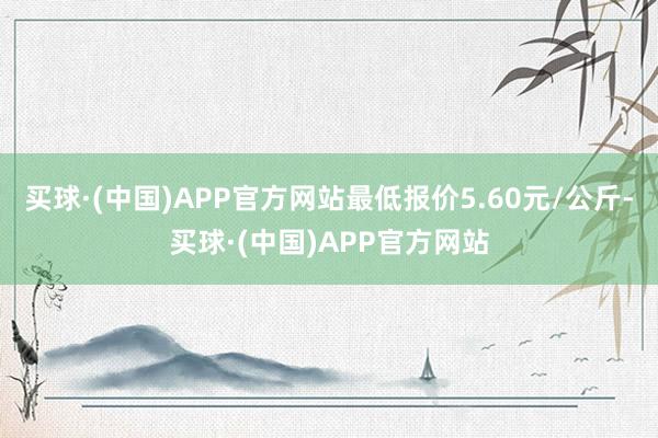 买球·(中国)APP官方网站最低报价5.60元/公斤-买球·(中国)APP官方网站